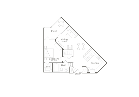 bedroom floor plan 05 | apartments in garland tx | the towers at spring creek
